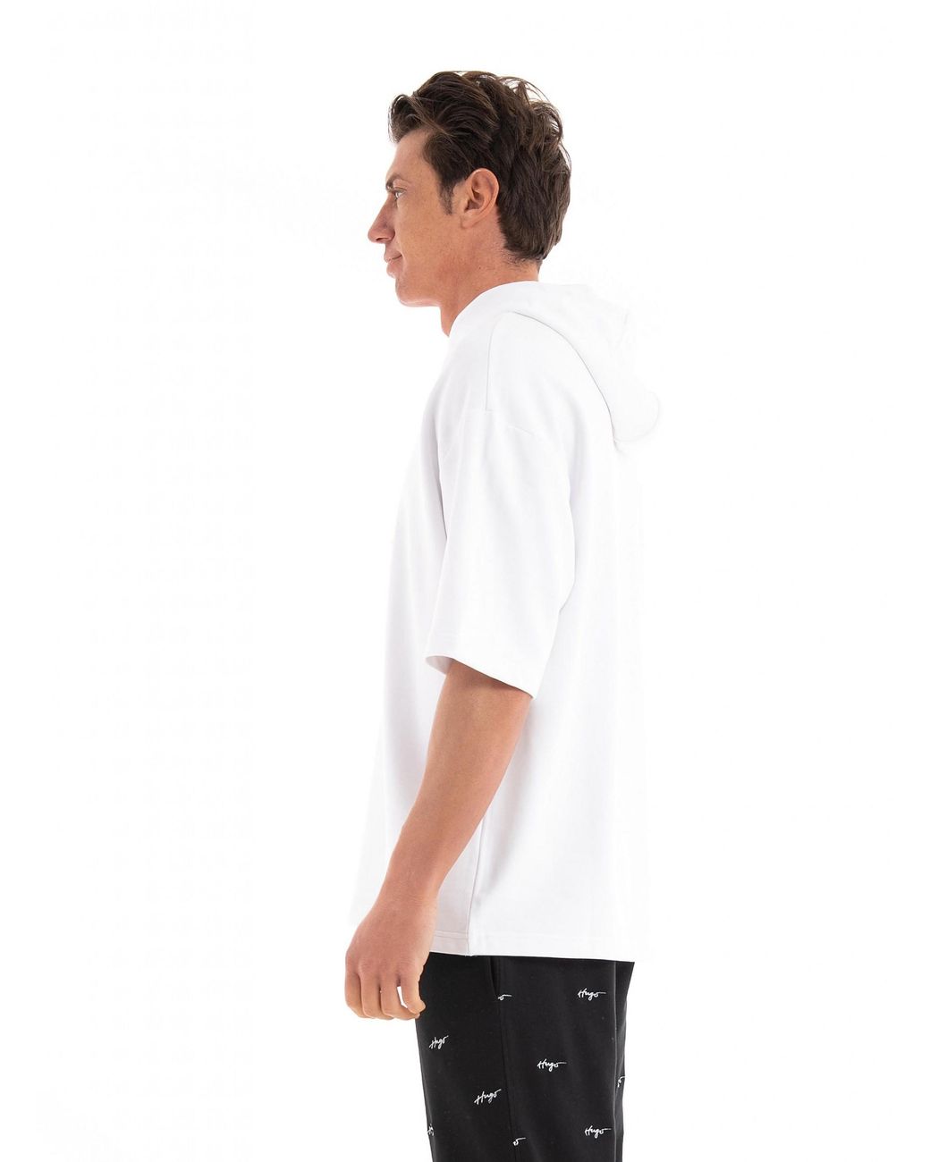 Boss White Short-Sleeved Sweater for men