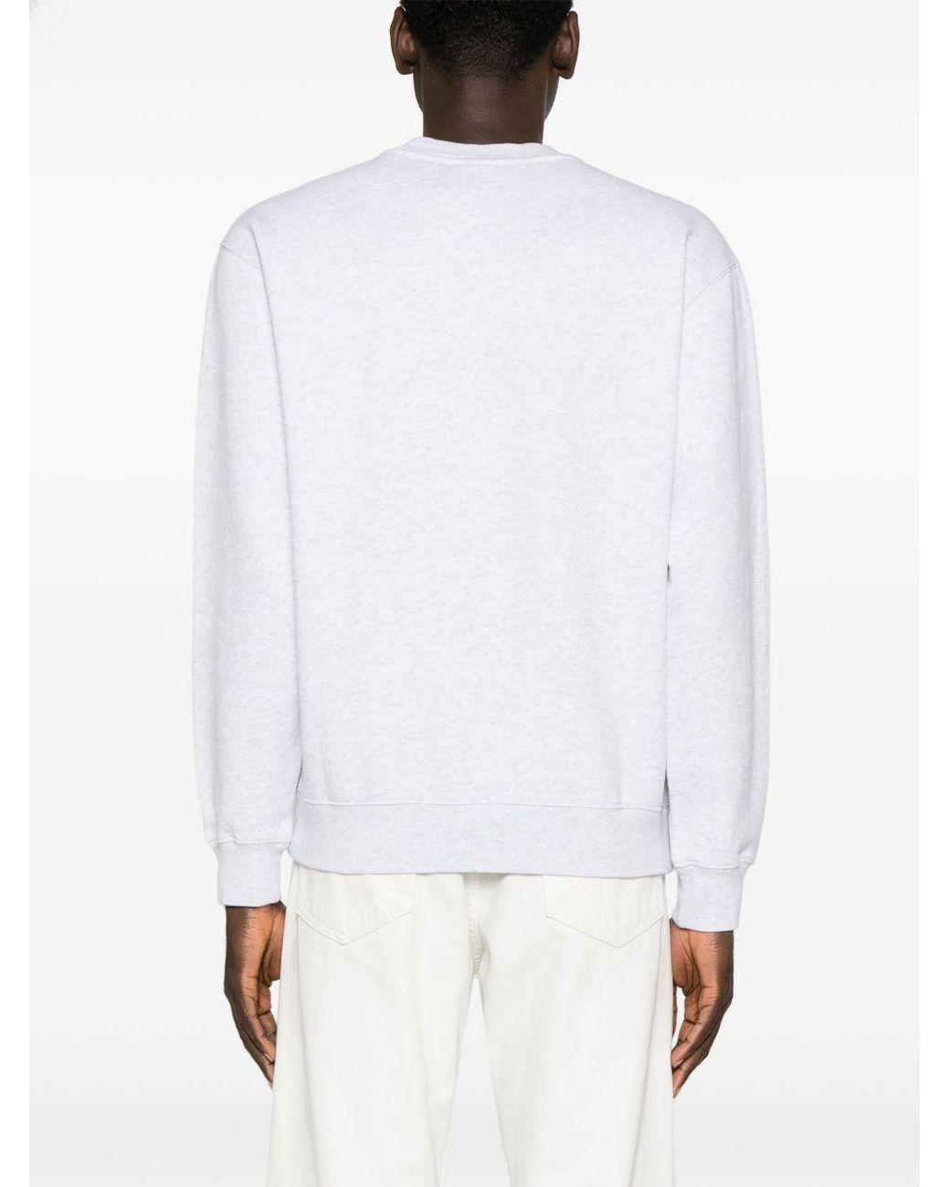 Jacquemus White Logo Patch Crewneck Sweatshirt for men
