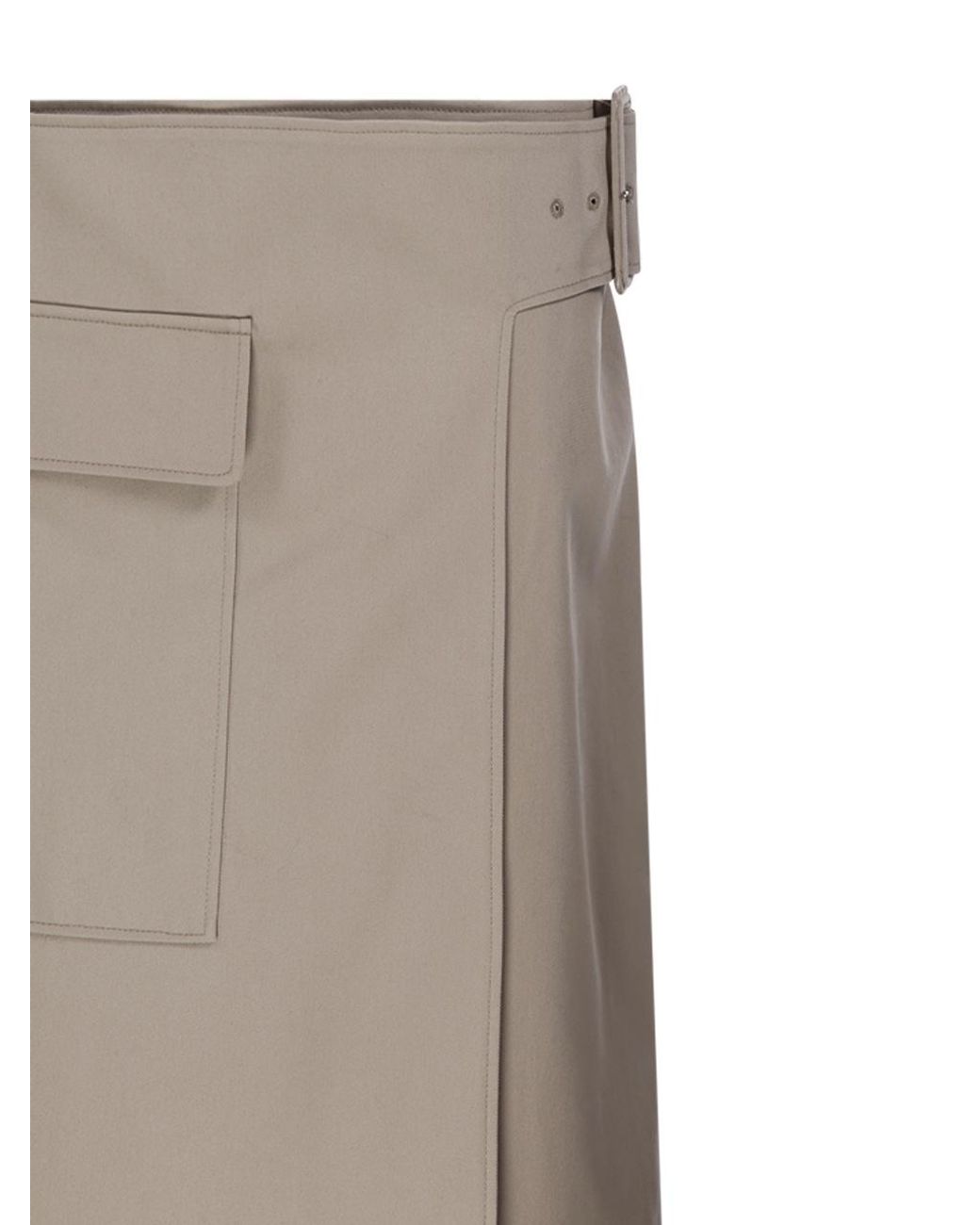 Courreges Brown Courrèges Logo Detailed Buckled Utility Skirt