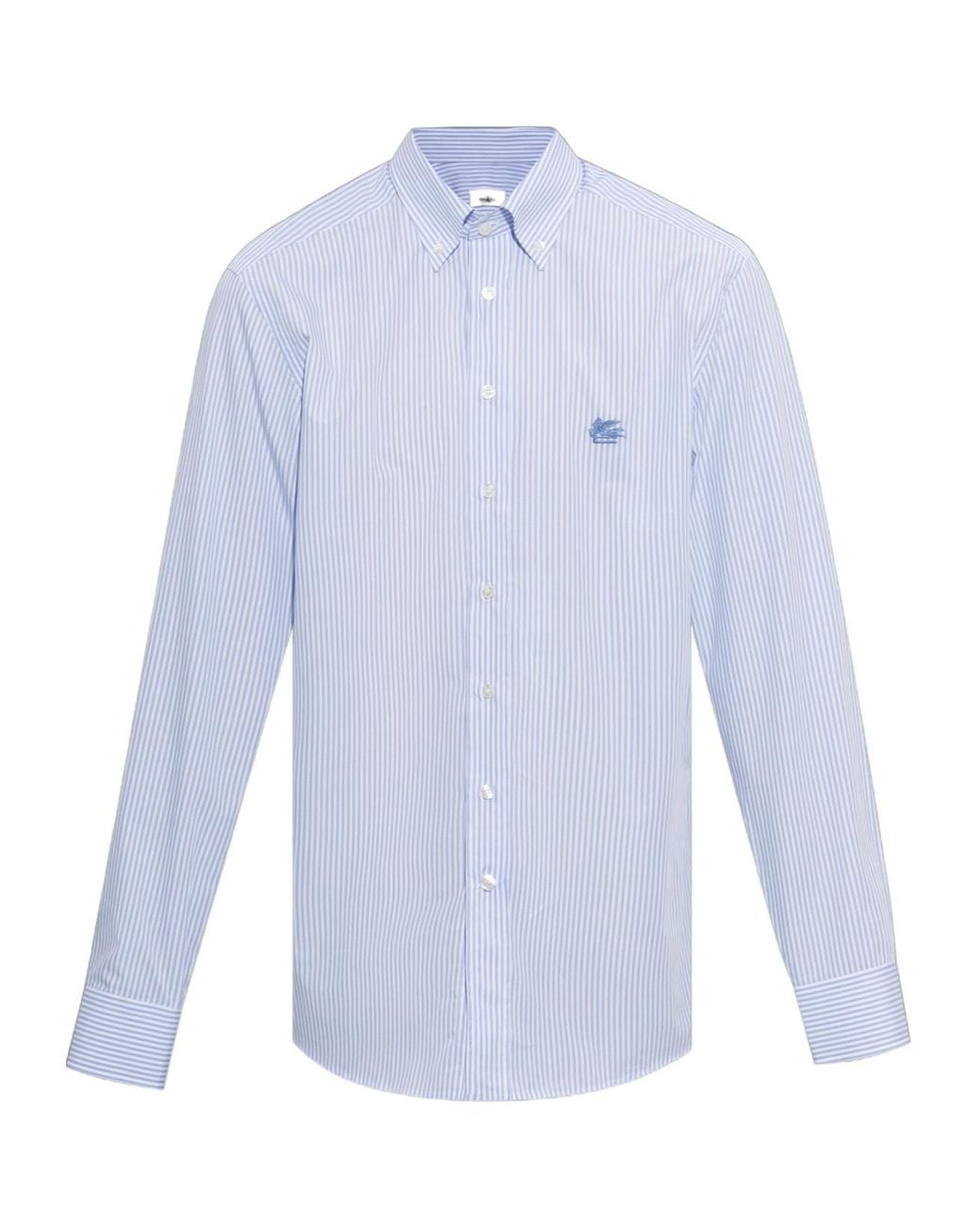 Etro Blue Striped Button-Up Shirt for men