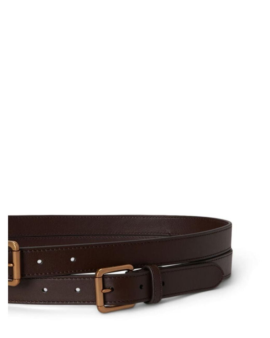 Ralph Lauren White Buckle Belt