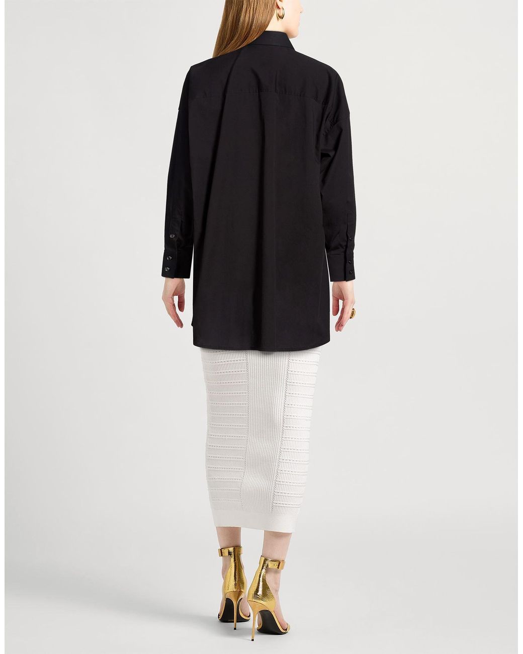 Dolce & Gabbana Black Long Solid-Color Shirt