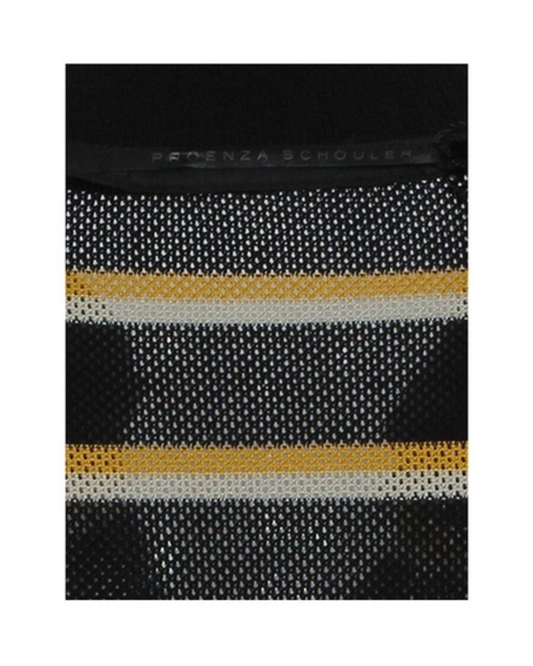 Proenza Schouler Black Striped Polo Shirt for men