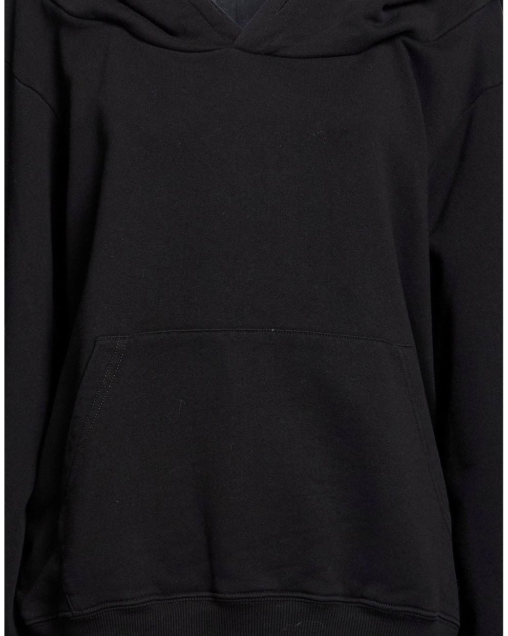 MM6 by Maison Margiela Black Solid-Color Loose-Fit Hoodie