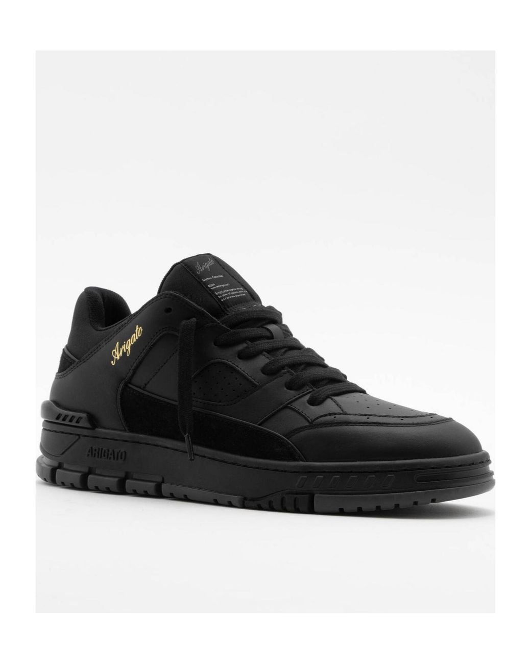 Axel Arigato Black Round Toe Mid-Top Sneakers for men
