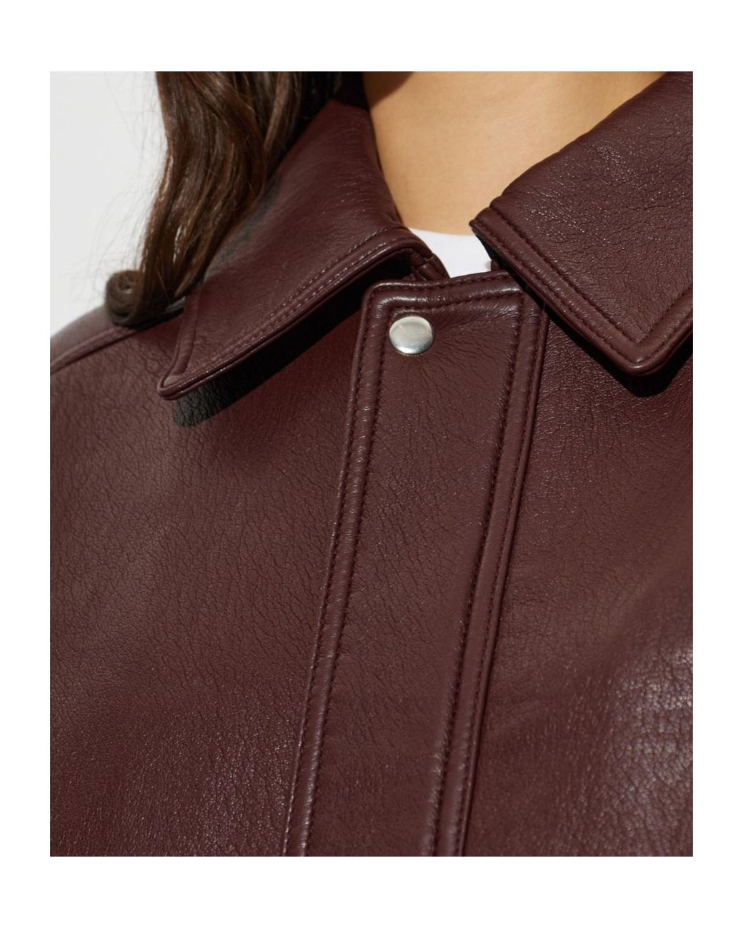 Agolde Purple Collared Bomber Jacket