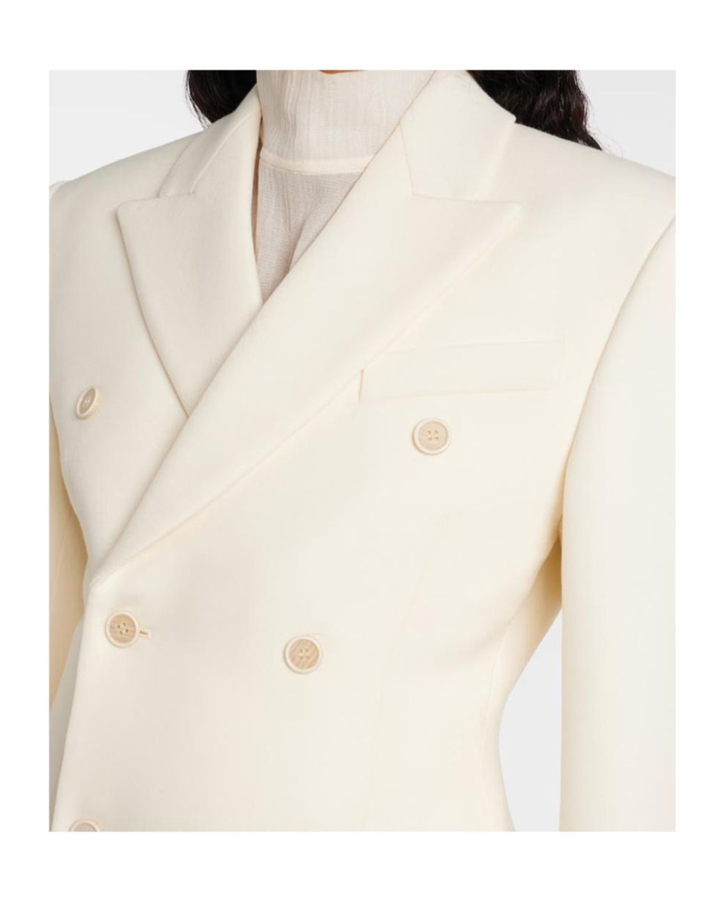Wardrobe NYC Natural Double-Breasted Suit Jacket