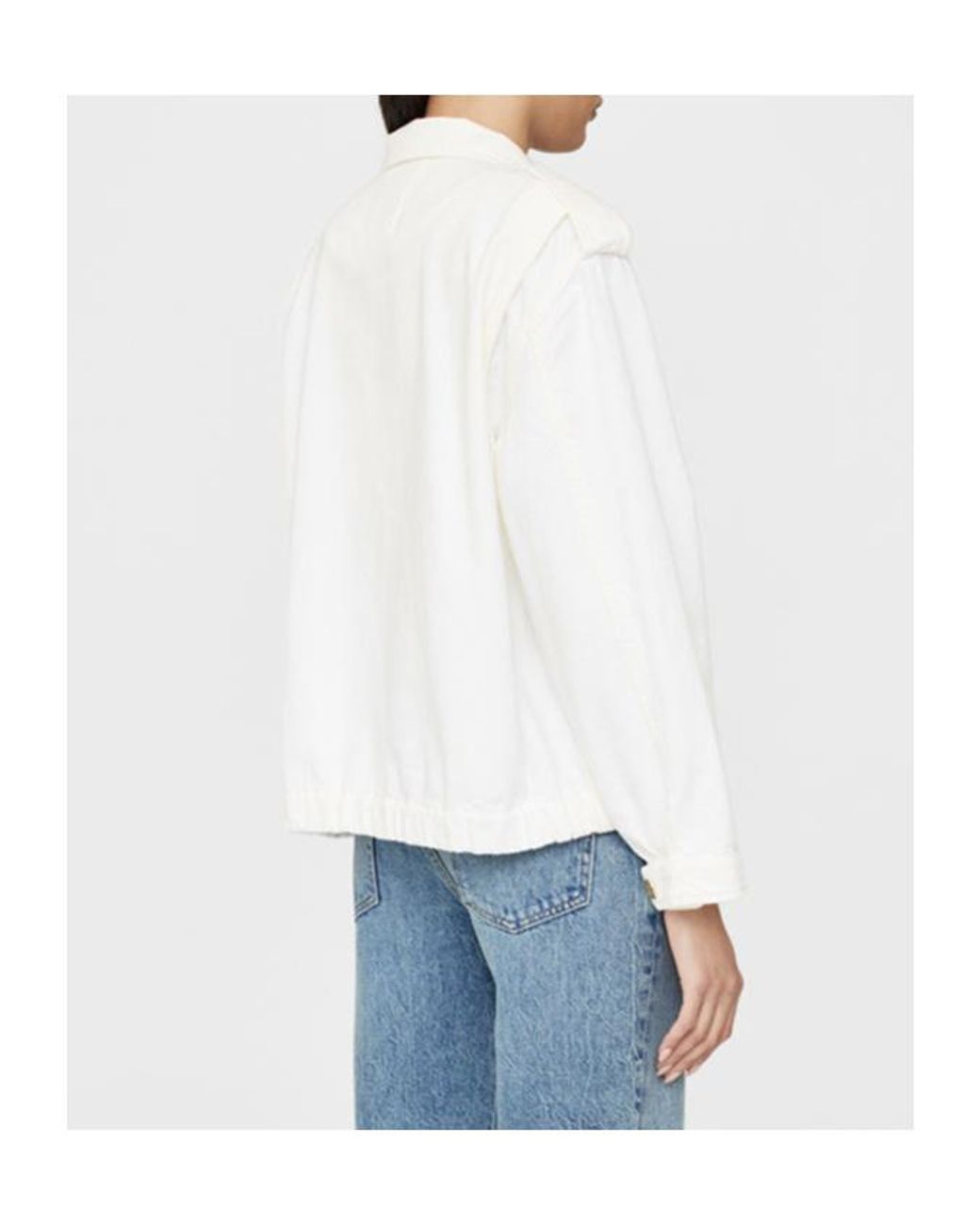 Anine Bing White Long-Sleeved Casual Jacket