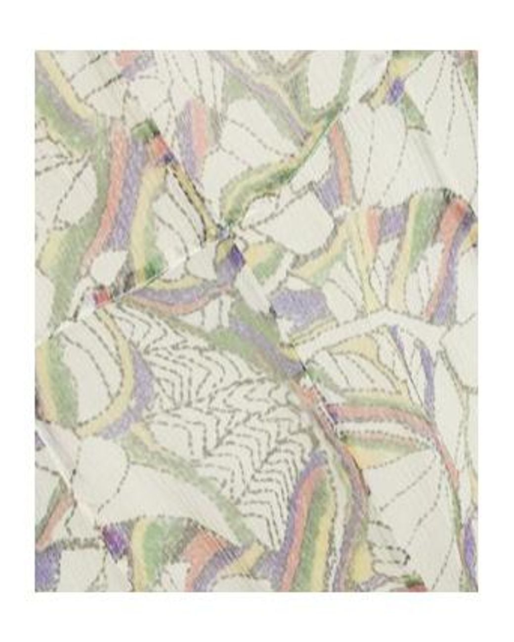 Isabel Marant Gray Colorful Chiffon Pleated Skirt