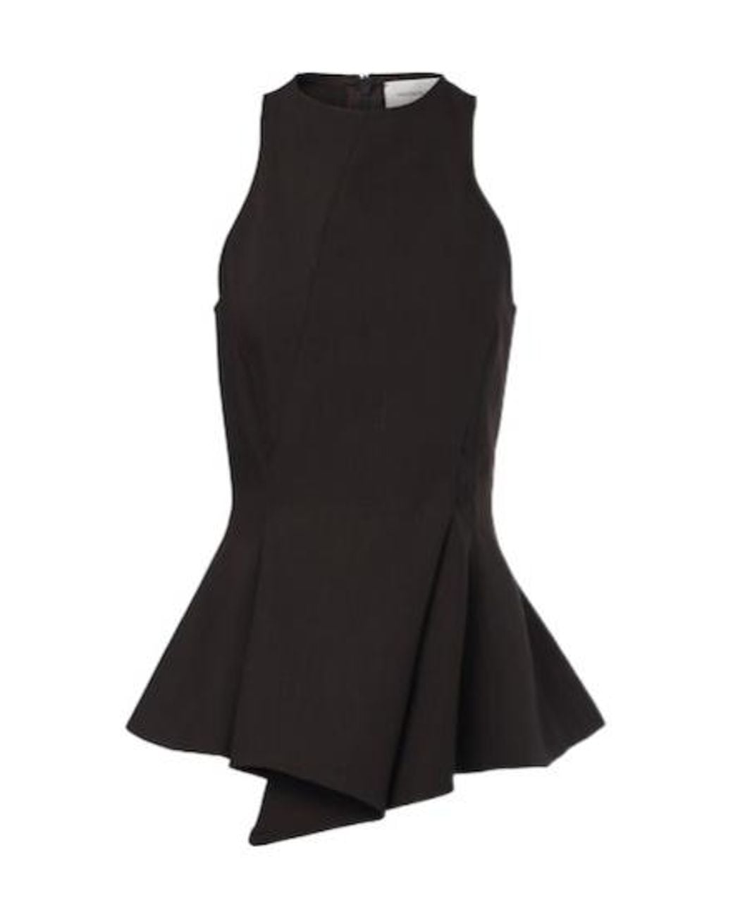 Magda Butrym Black Peplum Wool Top