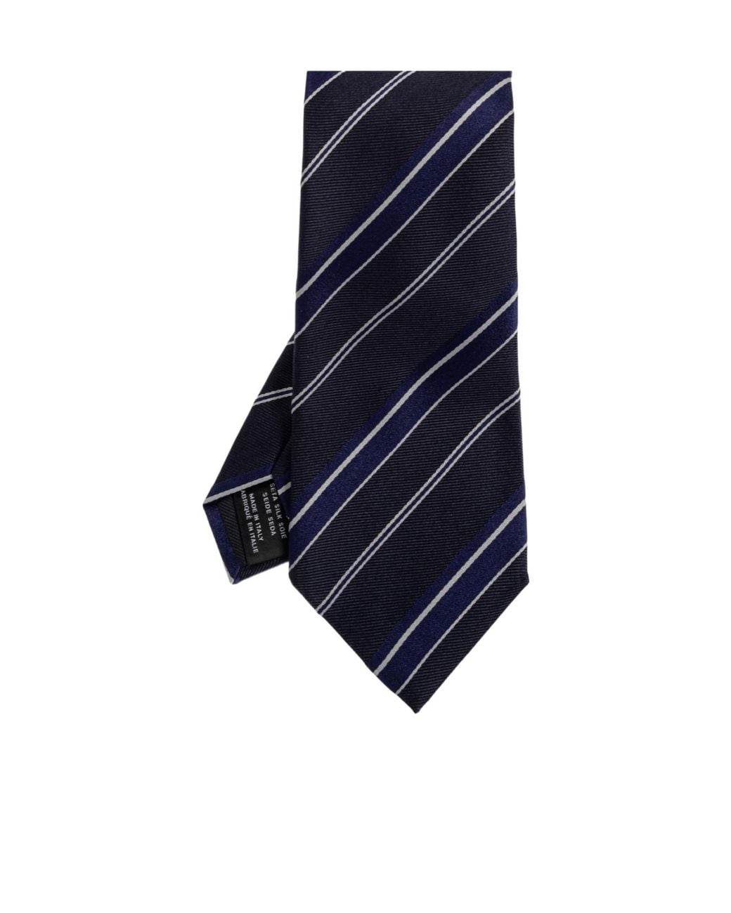 Tom Ford Blue Diagonal Striped Silk Tie for men
