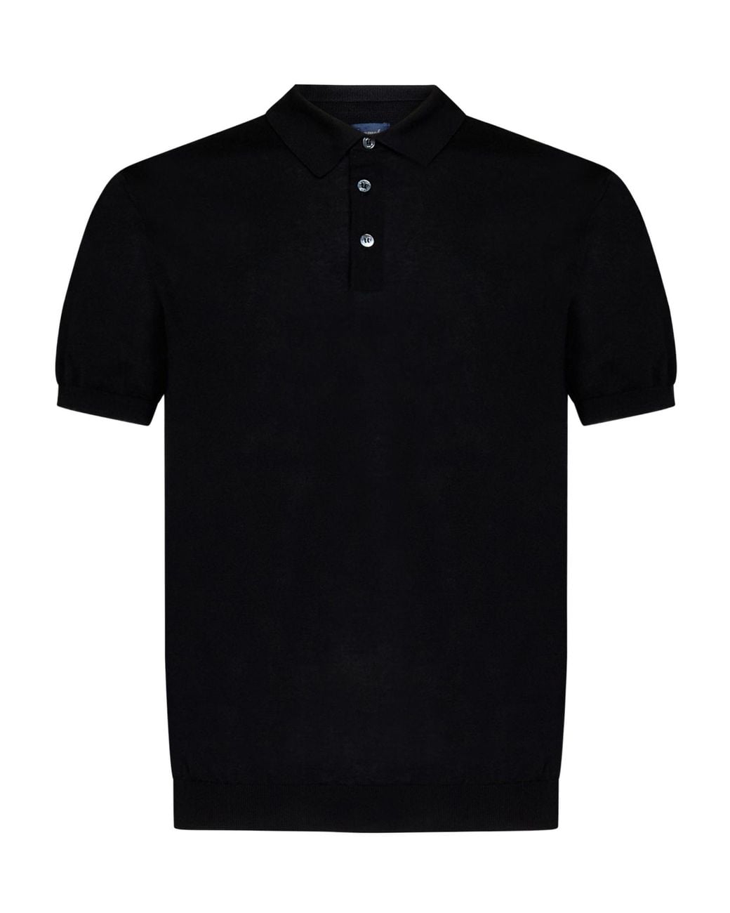 Drumohr Blue Fine Knit Polo Shirt for men