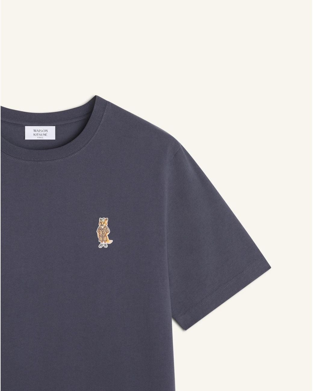 Maison Kitsuné Blue Maison Kitsuné Dressed Fox Crewneck T-Shirt for men