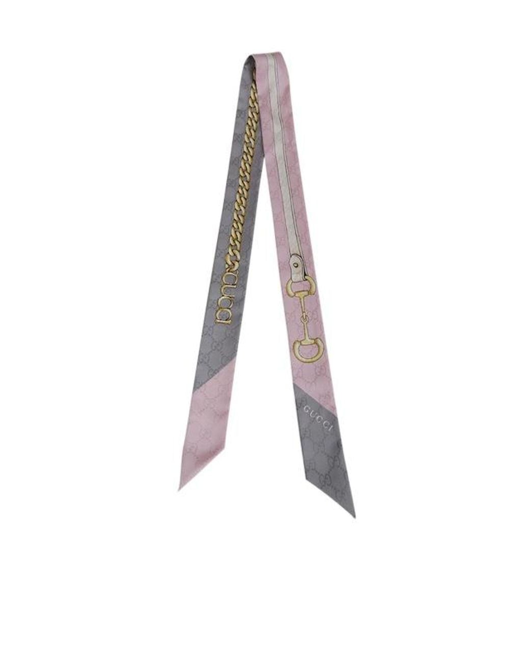 Gucci White Silk Mufflers