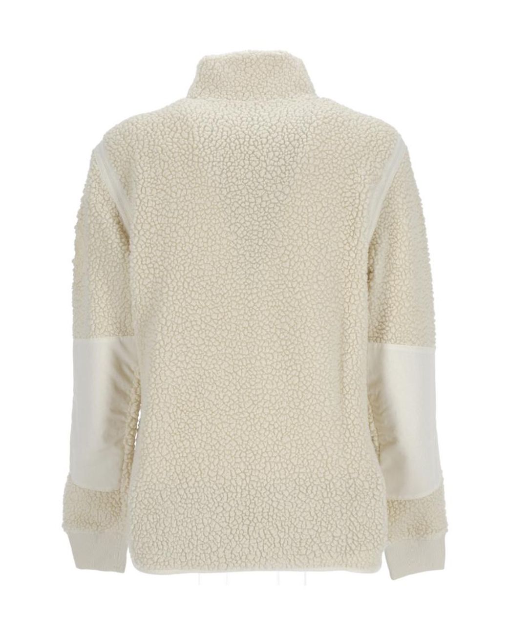 Stone Island Natural Logo Embroidered Zipped Fleece Jacket for men