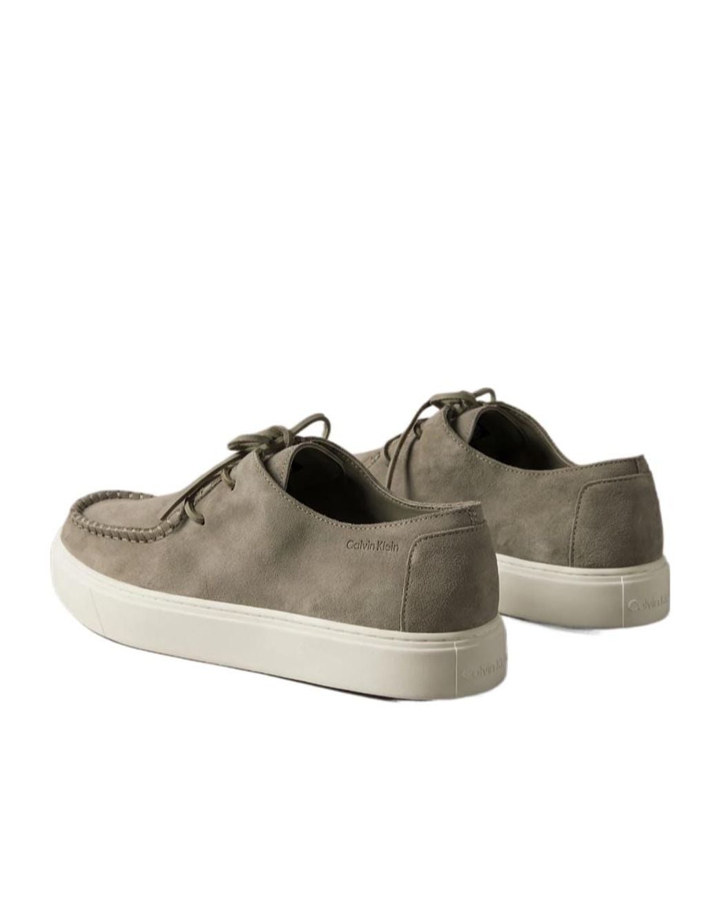 Calvin Klein Brown Moc-Toe Low-Top Sneakers for men