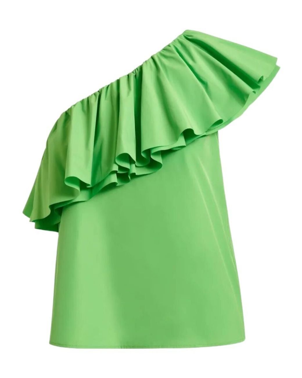 Essentiel Antwerp Green 'Jillian' Asymmetric Ruffle Top