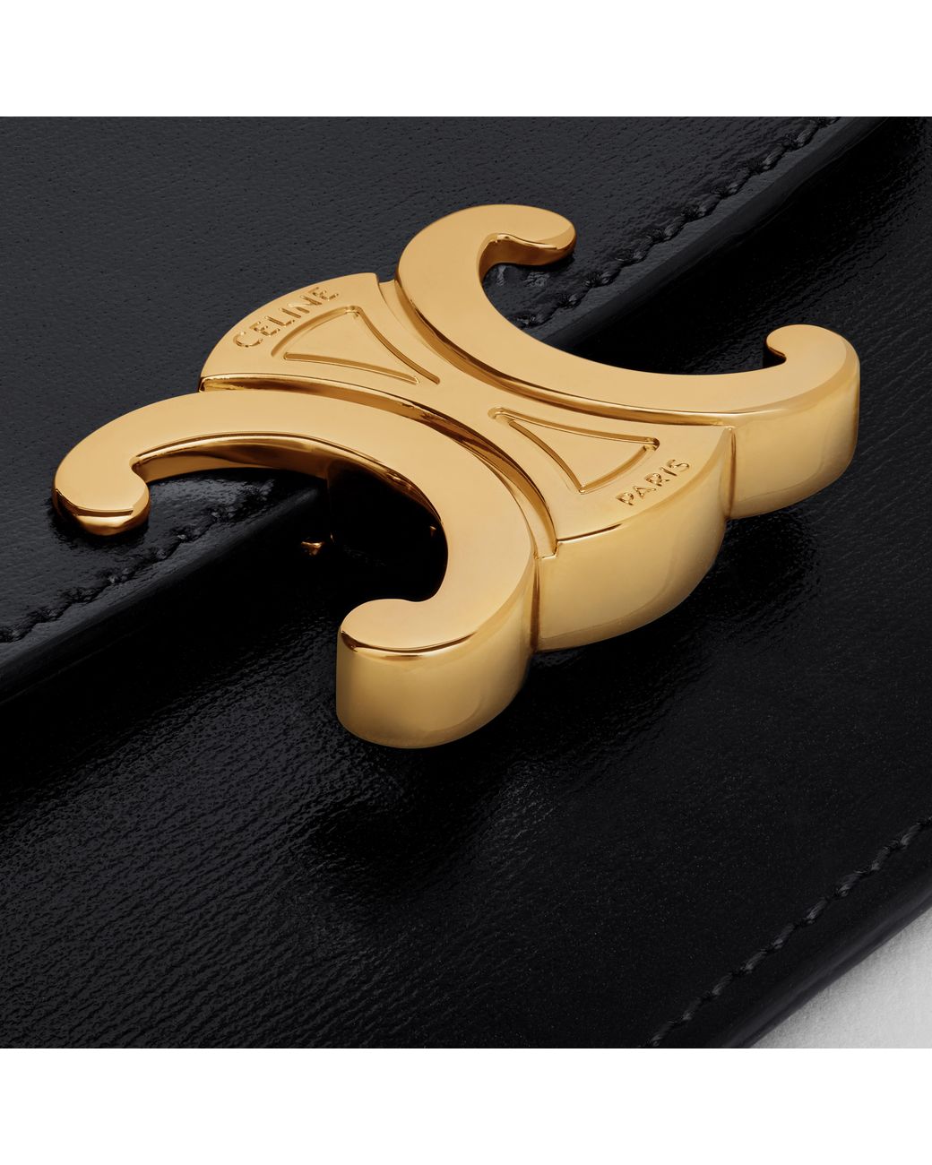 Céline Black Card Holder Triomphe