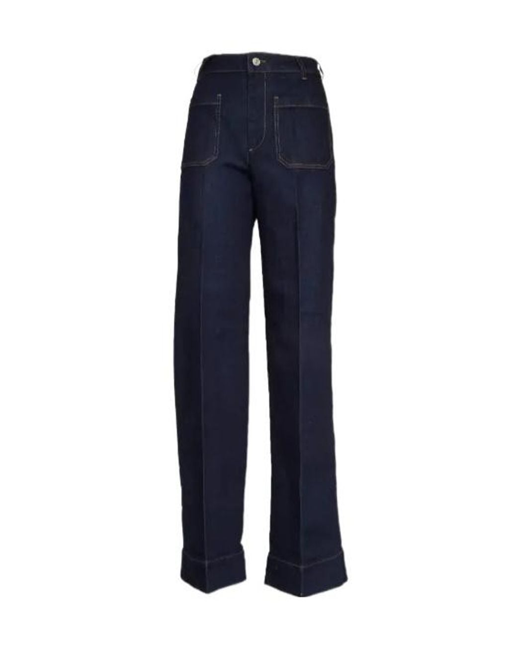 Victoria Beckham Blue Alina Patch-Pocket Jeans