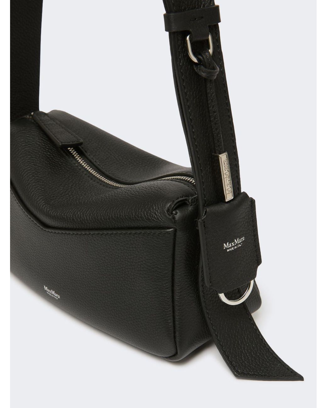 Max Mara Black Logo Printed Small Shoulder Bag