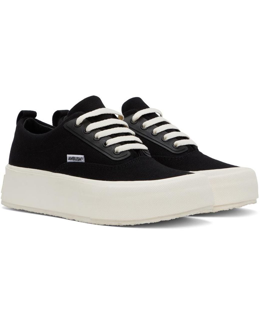 Ambush Black Logo Detailed Lace-Up Sneakers for men