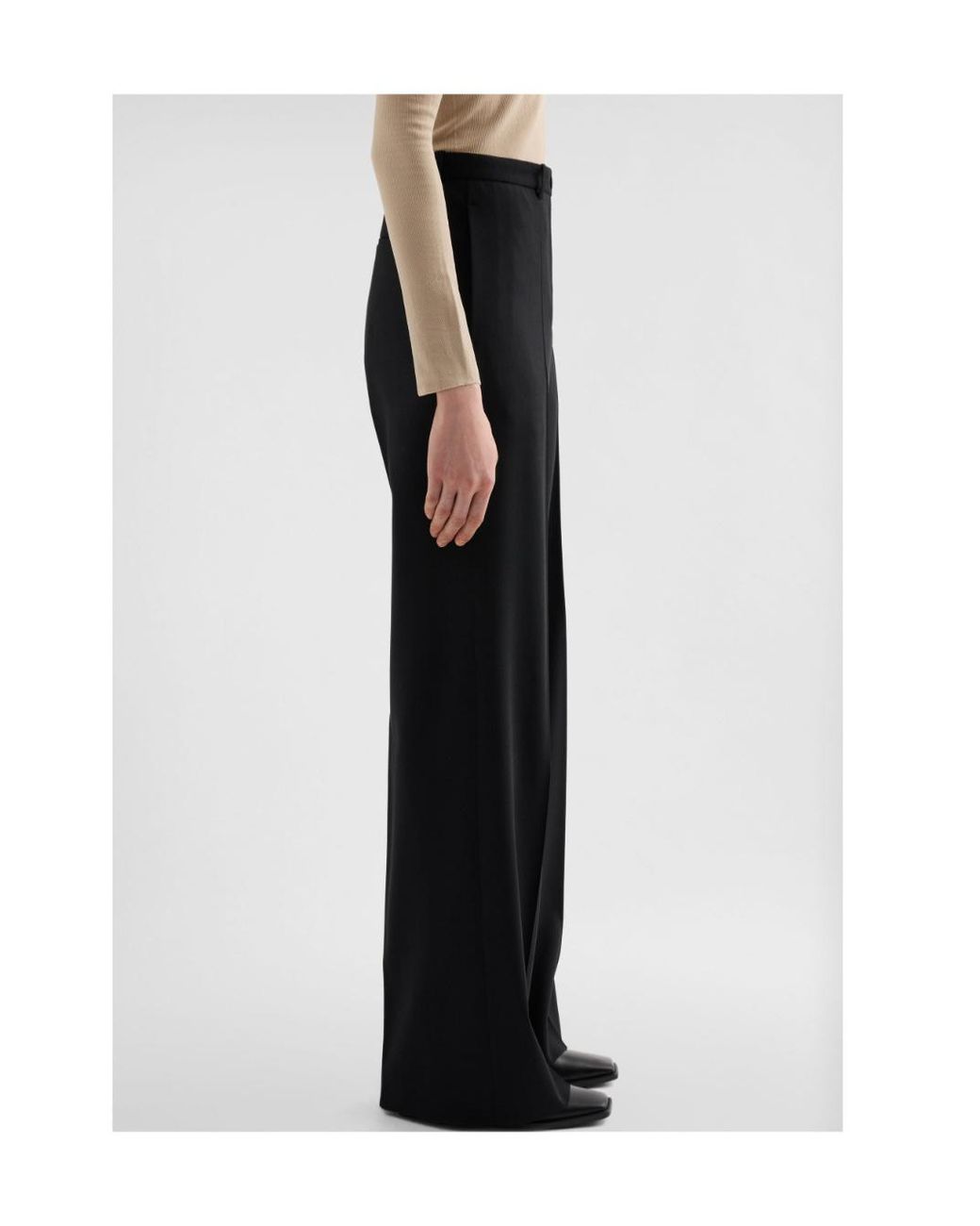 Jil Sander Black 162 Wide-Leg Pants