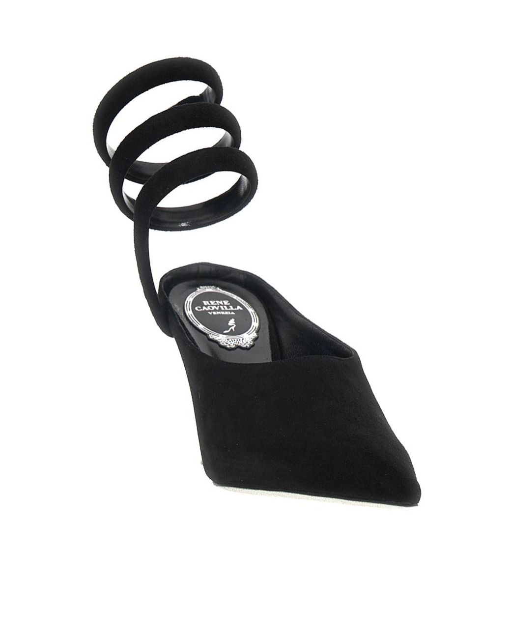 Rene Caovilla Black René Caovilla Grace Pointed Toe Mules
