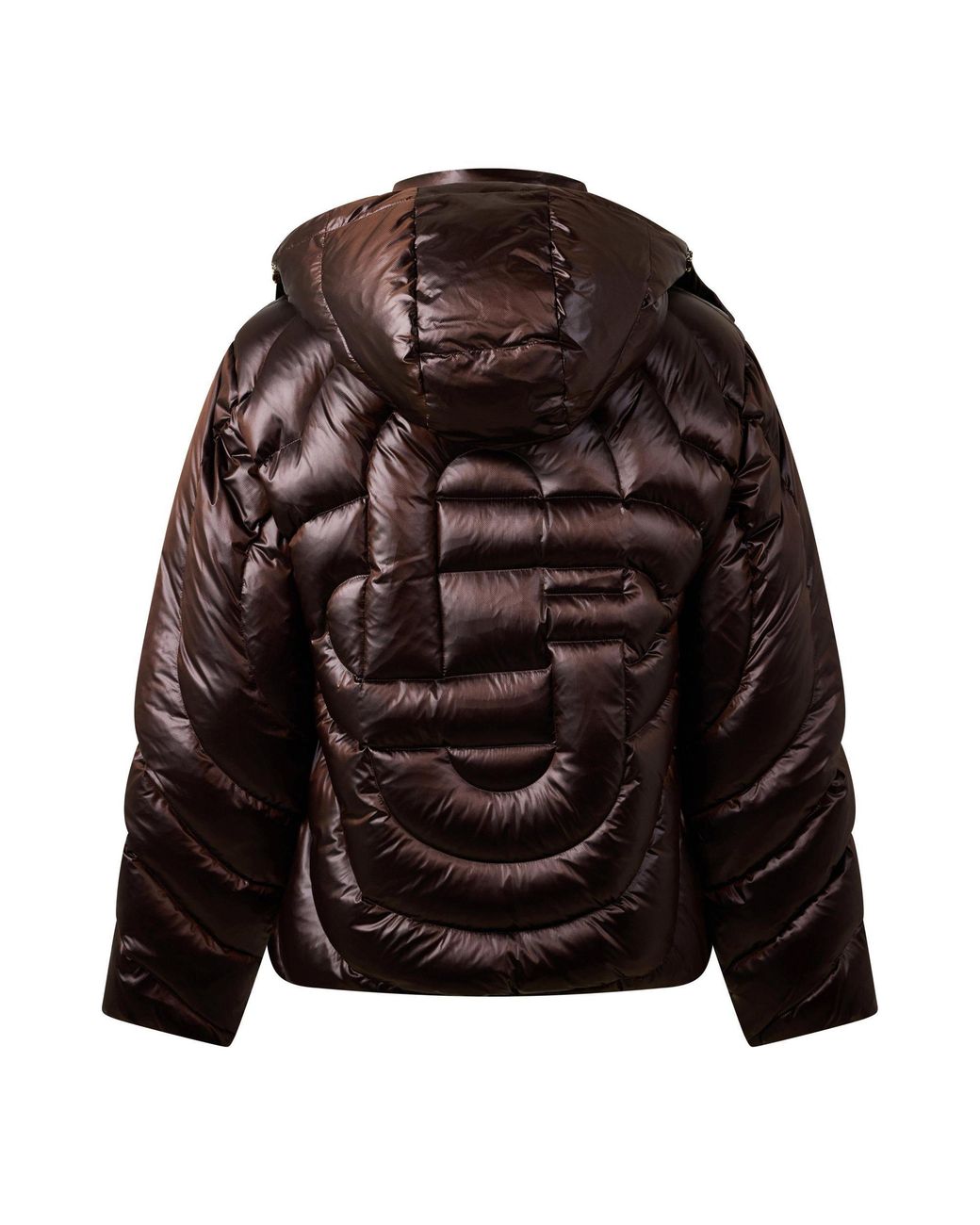 Casablanca Brown Quilted Zippered Padded Jacket for men