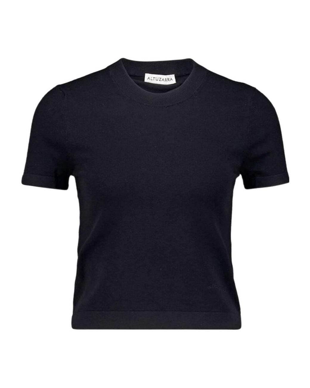 Altuzarra Blue Manny Short-Sleeve Sweater