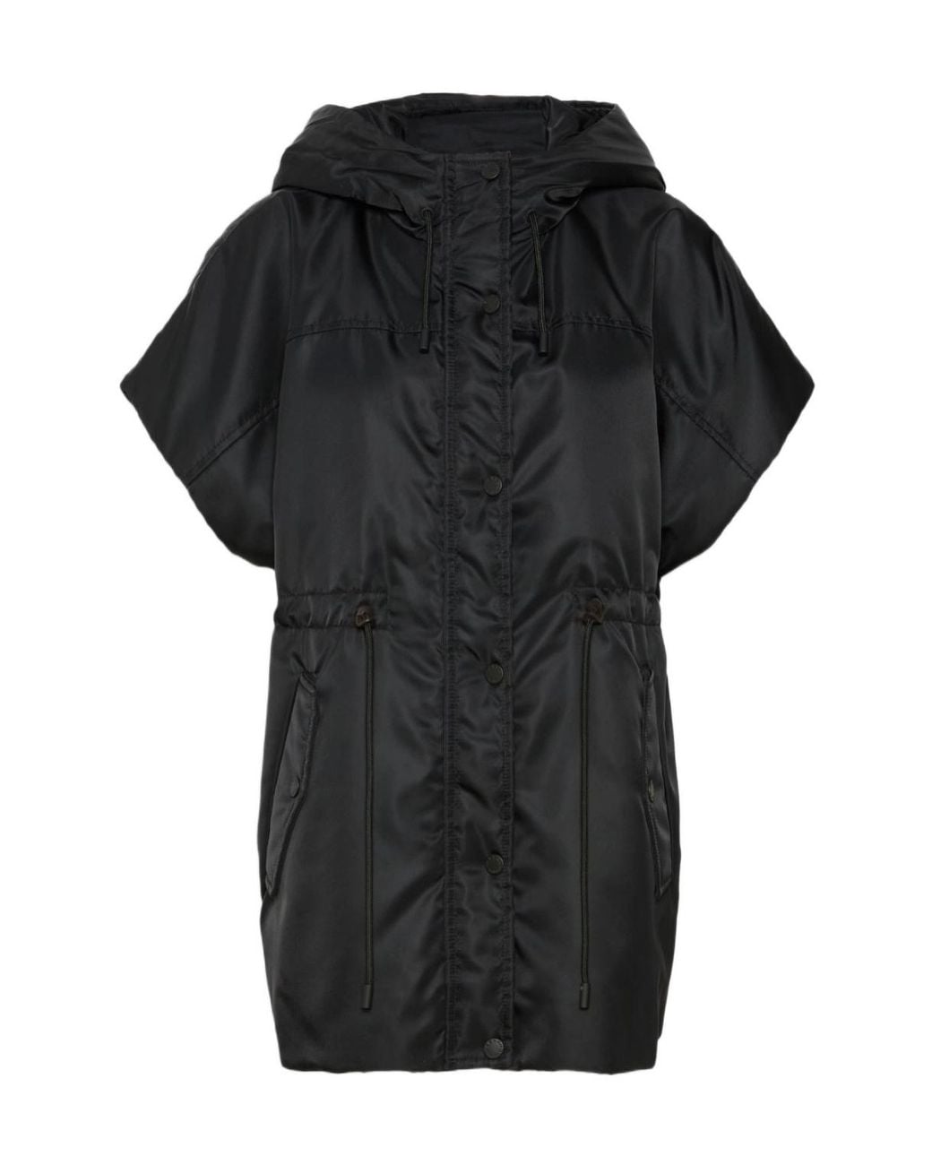 Weekend by Maxmara Black Wkdorigano Quilted Hooded Gilet