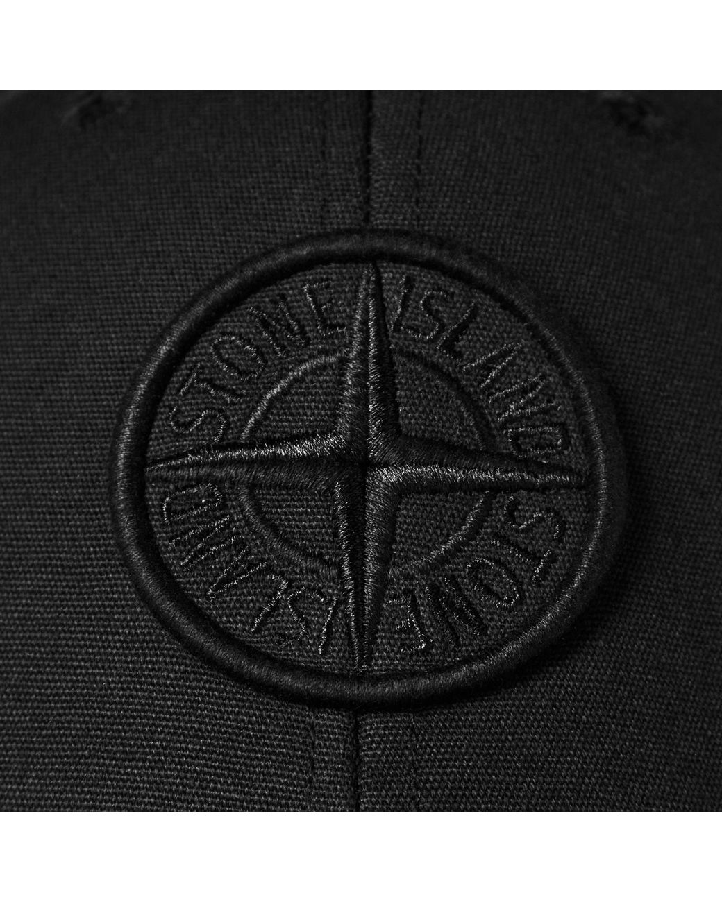 Stone Island Black Plain Cotton Rep Cap for men