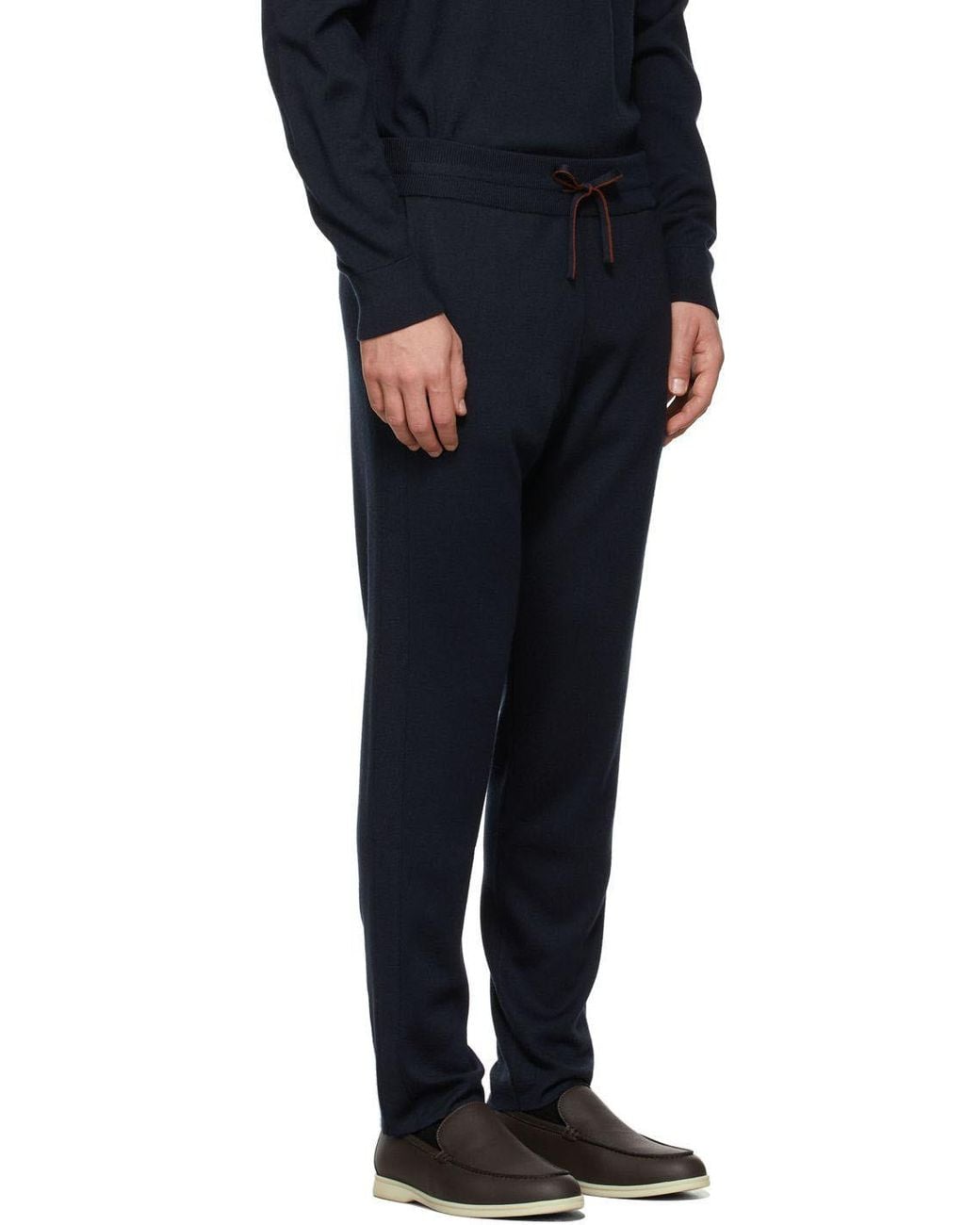 Loro Piana Blue Draw-Cord Strap Sweatpants for men