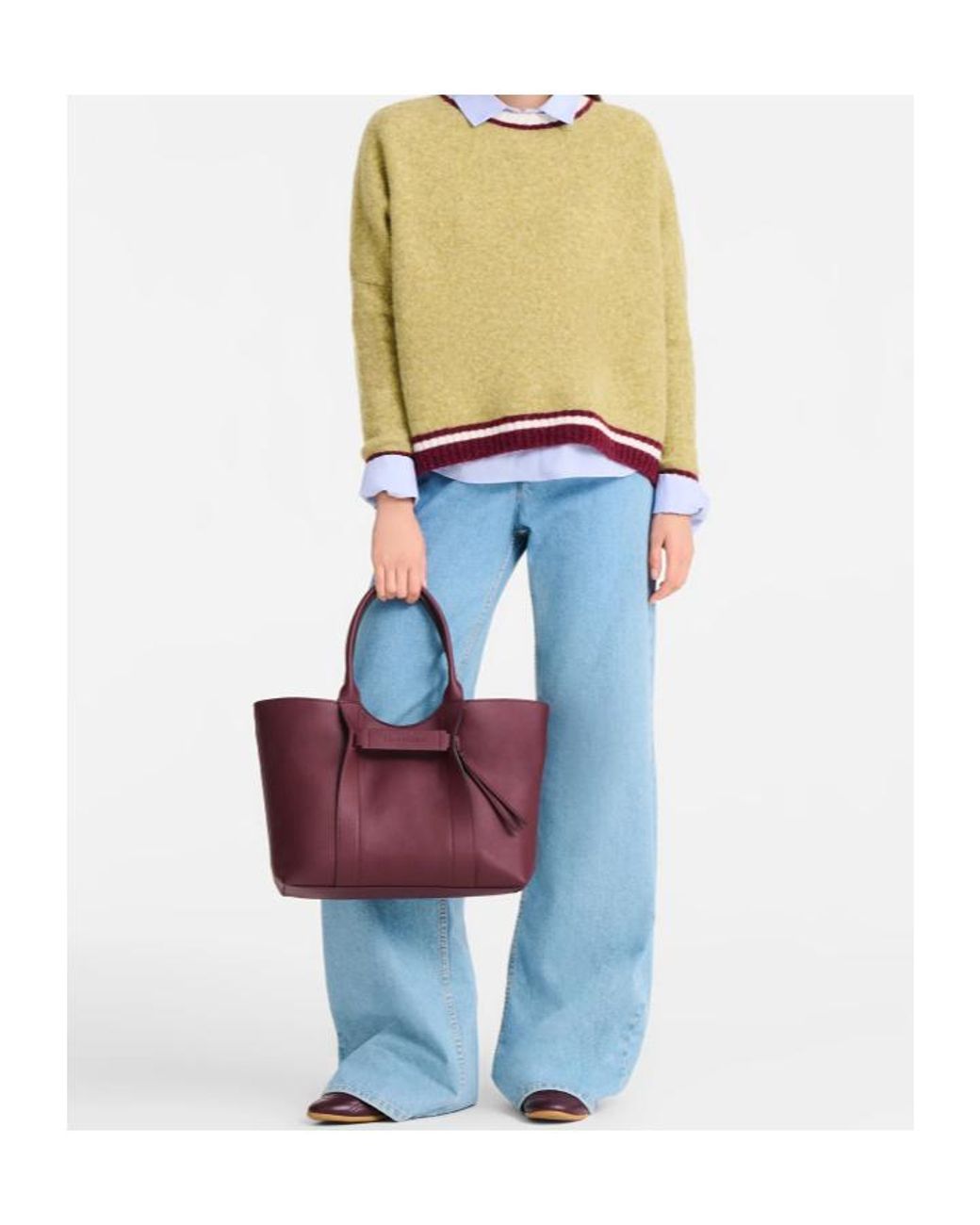 Longchamp Purple L 3D Tote Bag