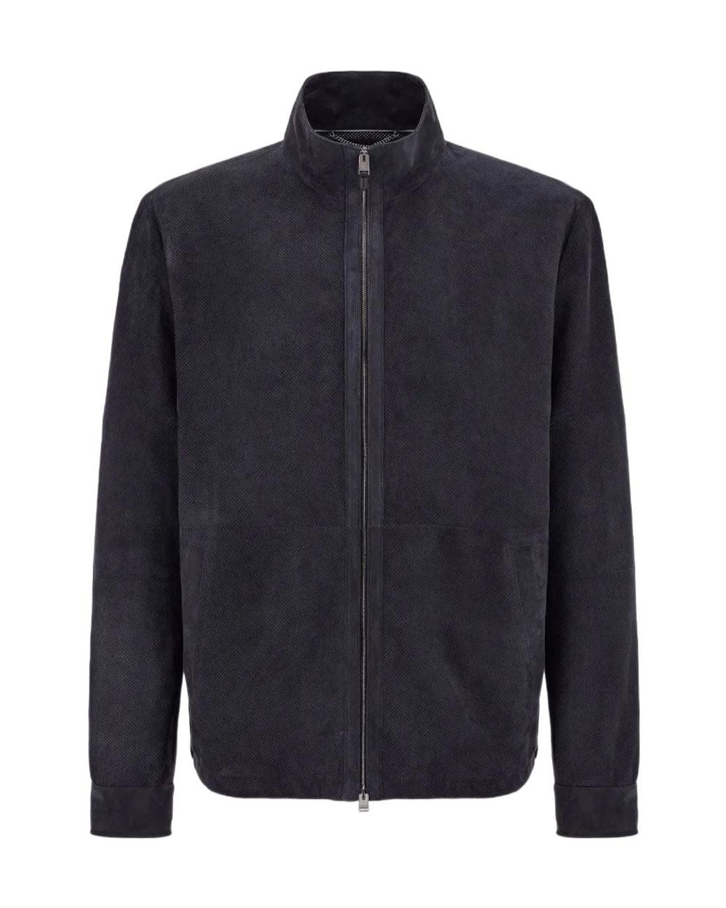 Canali Blue Long-Sleeve Jacket for men