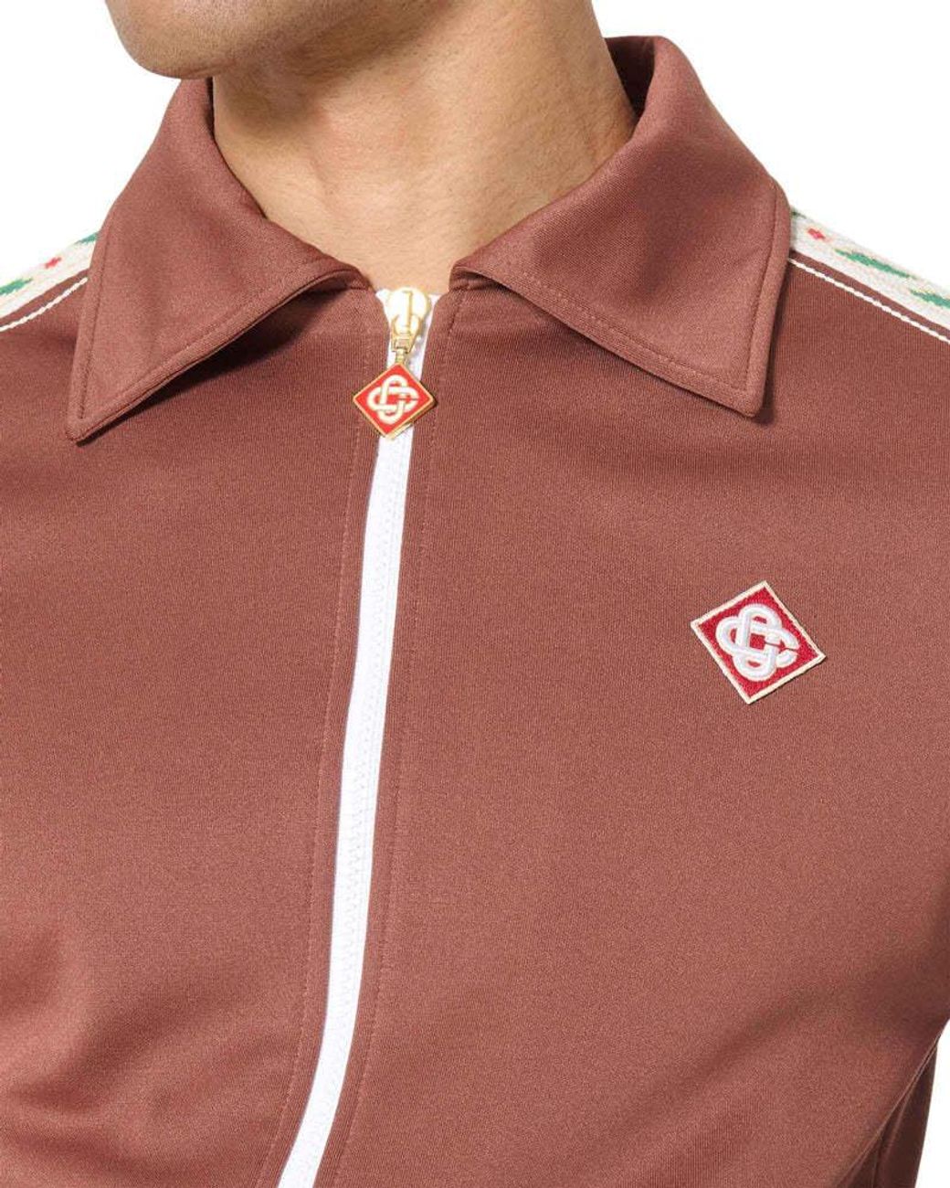 Casablanca Brown Laurel Track Jacket for men