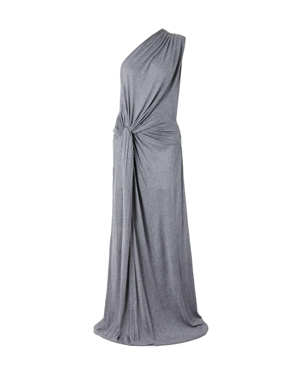Alex Perry Gray Twist-Front Draped Jersey Gown