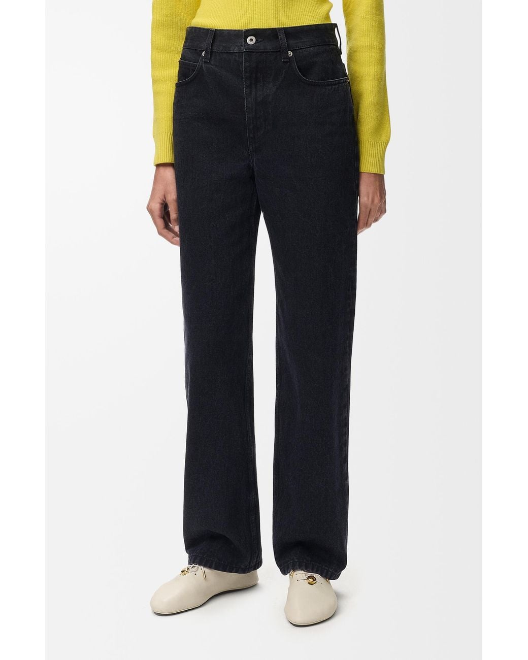 Loewe Blue Anagram-Embroidered Jeans