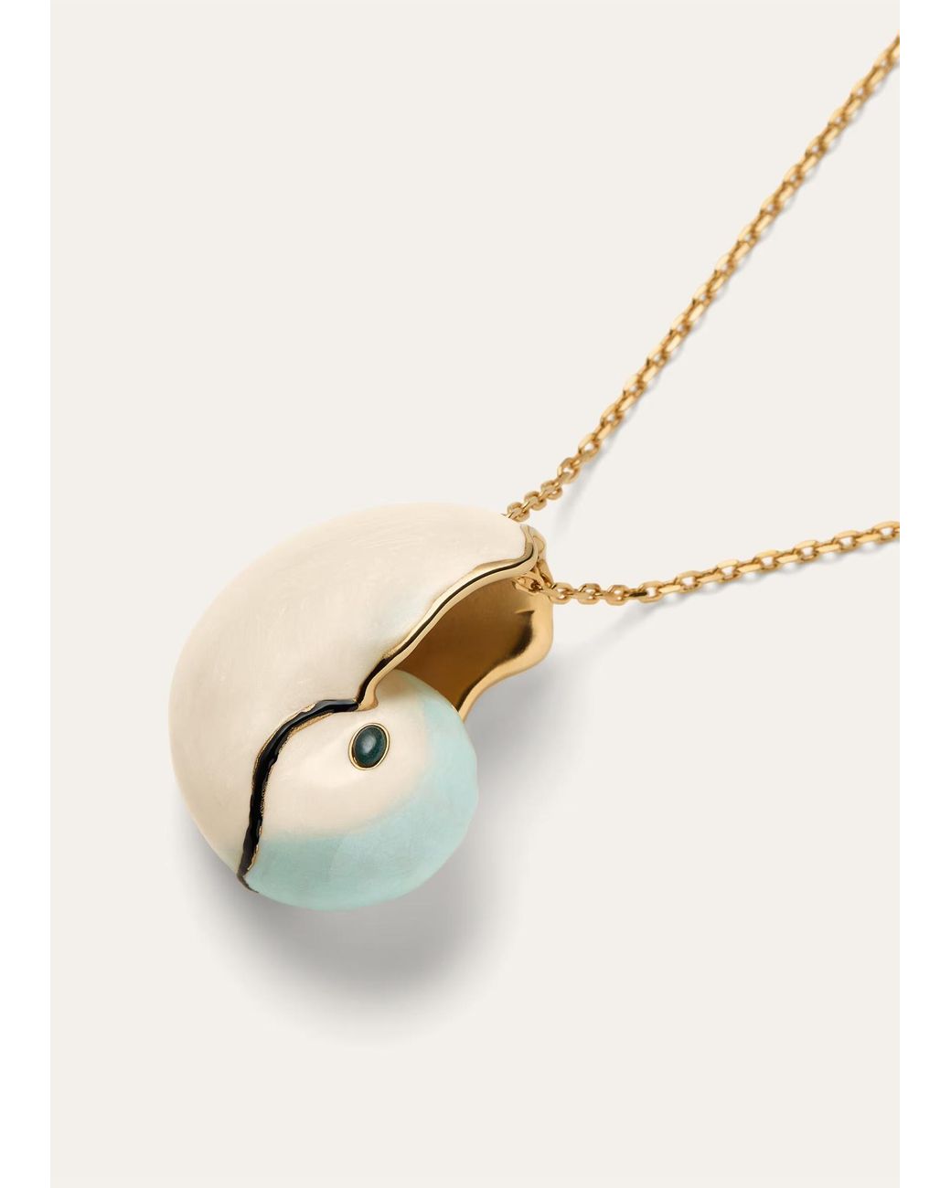 Loro Piana Metallic Seashell Necklace
