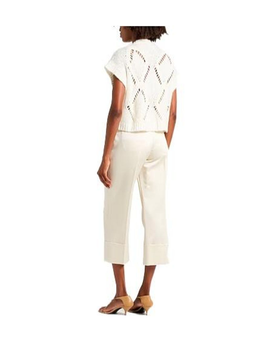Brunello Cucinelli White Solidcolor Straightleg Trousers