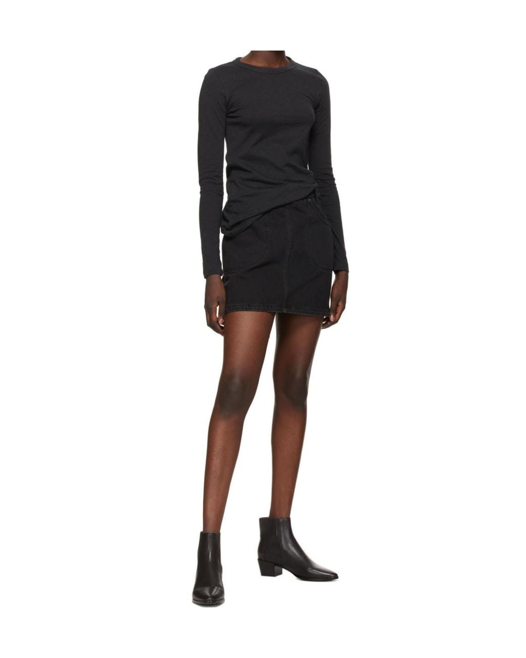 Rag & Bone Black Long-Sleeve T-Shirt