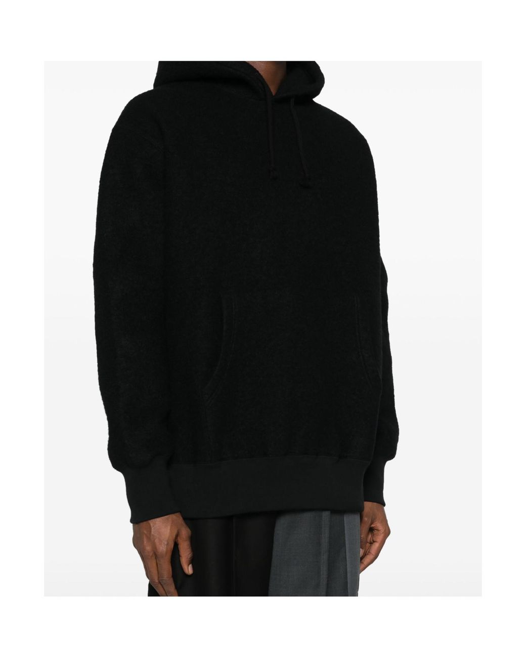 Junya Watanabe Black Long-Sleeved Pullover for men