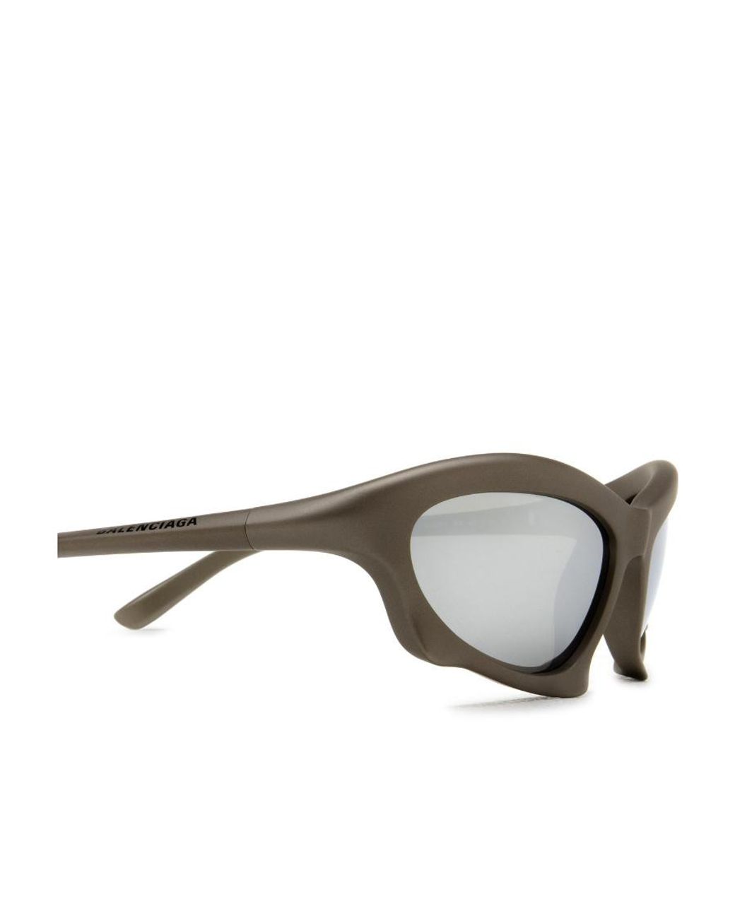 Balenciaga White Eyewear Bat Frame Sunglasses for men