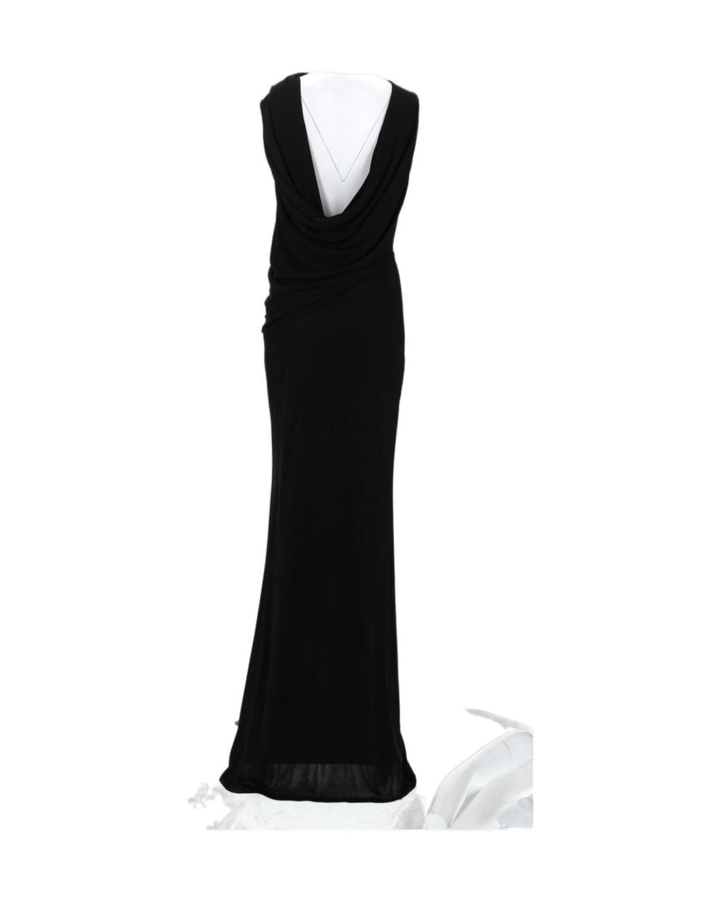 Tom Ford Black Draped Back Maxi Dress