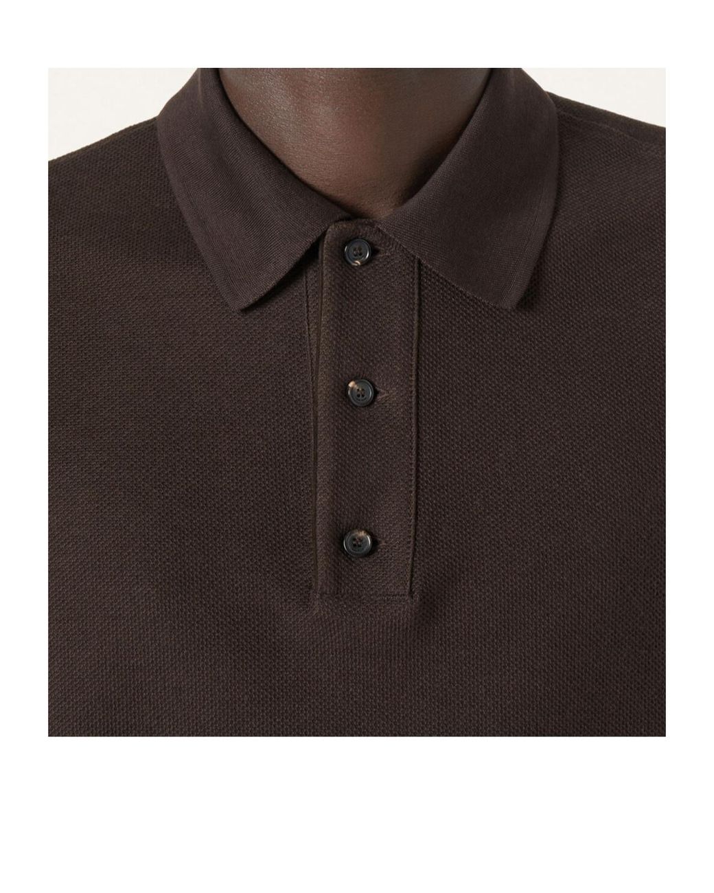 Loro Piana Brown Cerro Polo Shirt for men