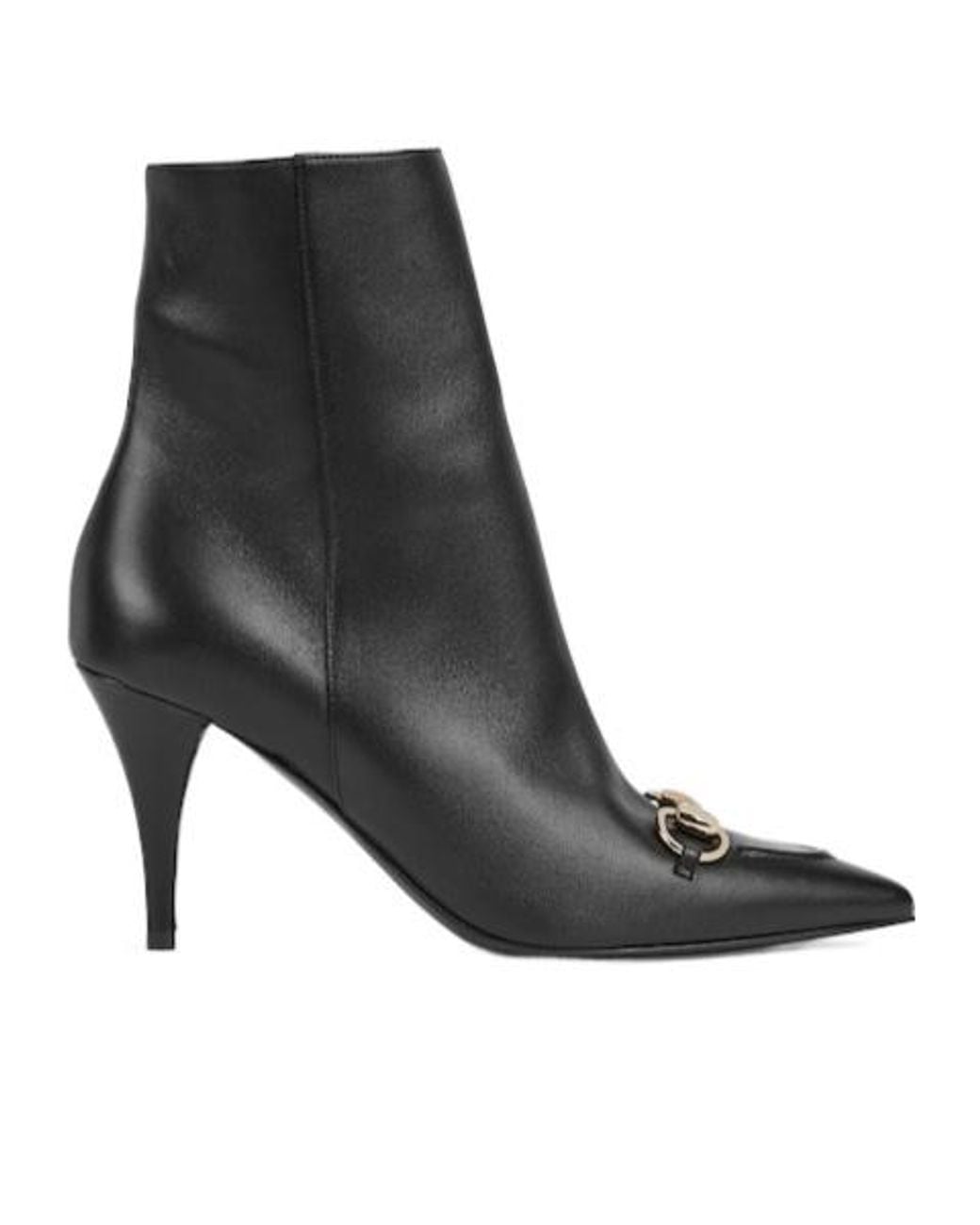 Gucci Black Horsebit Ankle Boots