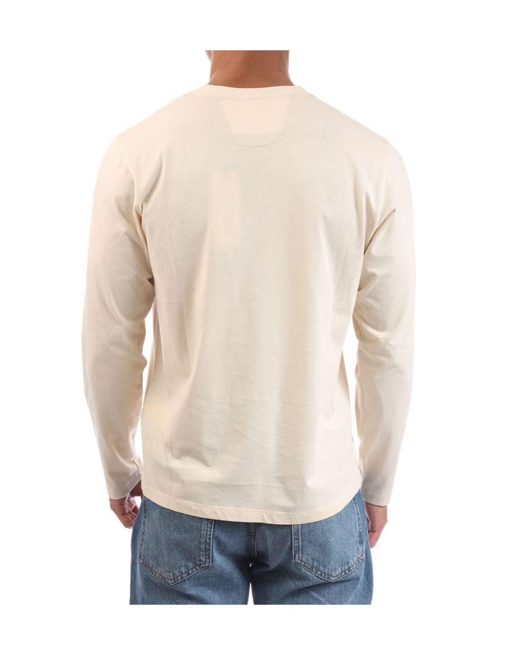 C P Company Natural 30/1 Jersey Logo T-Shirt for men
