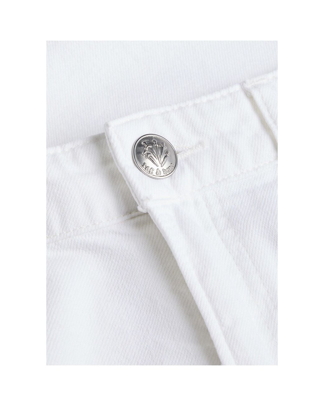 Rag & Bone White Loose Straight-Leg Jeans