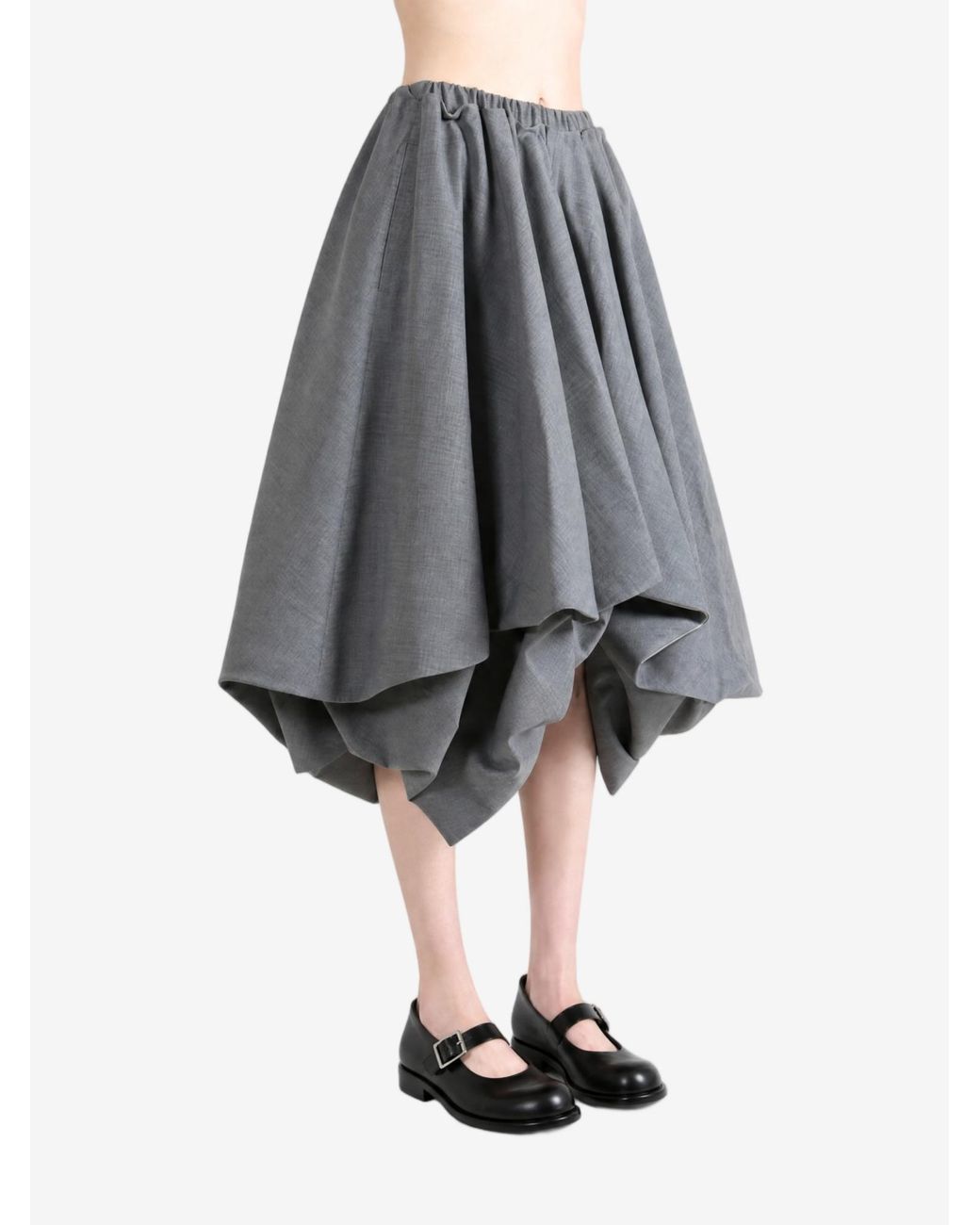 Comme des Garçons Gray Asymmetrical Skirt