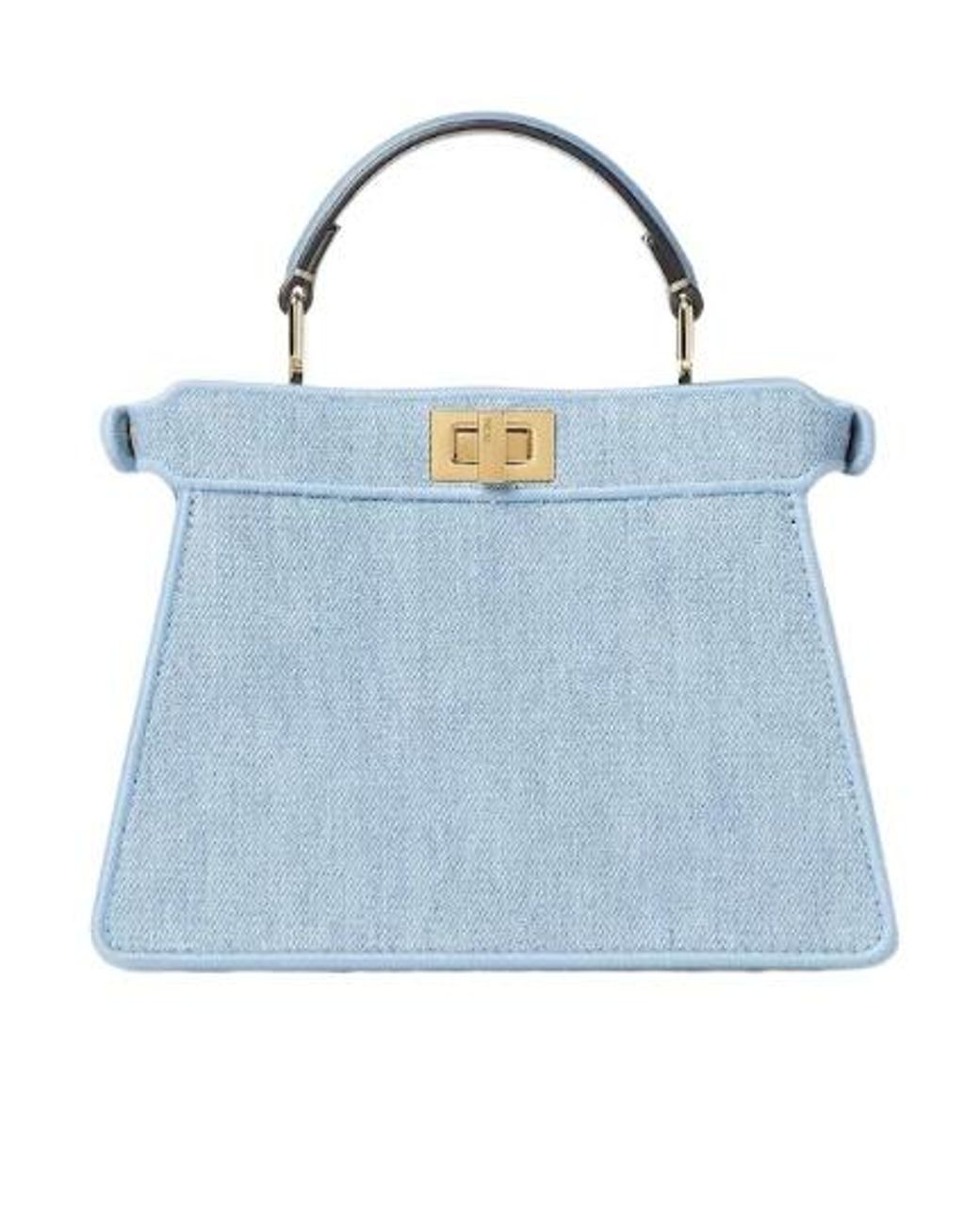 Fendi Blue Peekaboo Iseeu Petite Tote Bag
