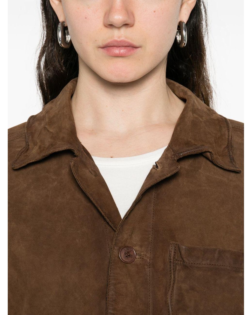 P.A.R.O.S.H. Brown P.A.R.O..H. Long-Sleeved Buttoned Jacket